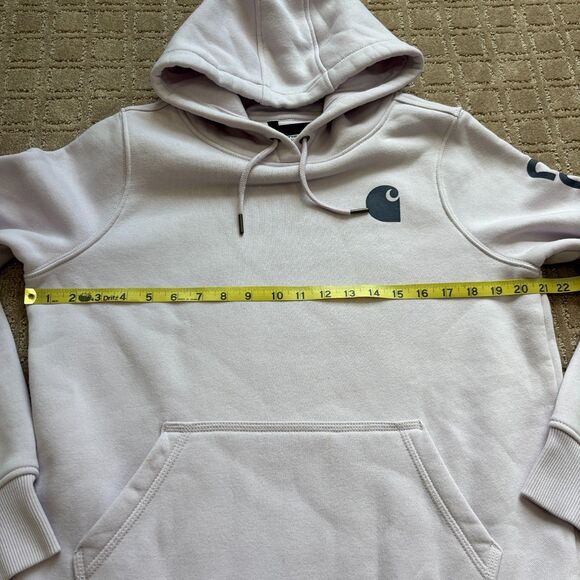 Carhartt Relaxed Fit Hoodie Women's Medium Light Purple Casual Comfort Lounge - Picture 7 of 9